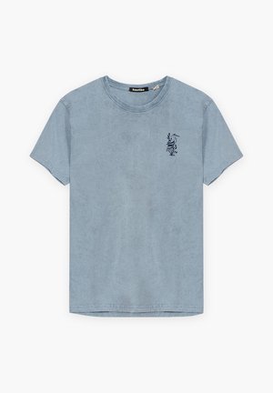Kaotiko, LOTUS UNISEX - Μπλουζάκι με στάμπα - steel
