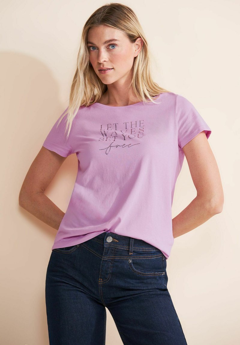 T-Shirt Femme Street One - Col Bateau - Manches 3/4 - Viscose Stretch - Confort Et Élégance