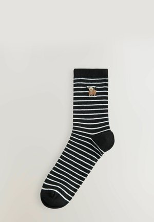 Next HAMISH THE HIGHLAND COW STRIPE ANKLE 4 PACK - Nogavice - monochrome