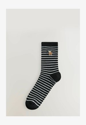 Next HAMISH THE HIGHLAND COW STRIPE ANKLE 4 PACK - Socks - monochrome