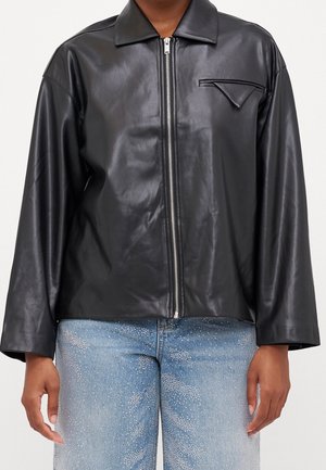 Veste en similicuir - black