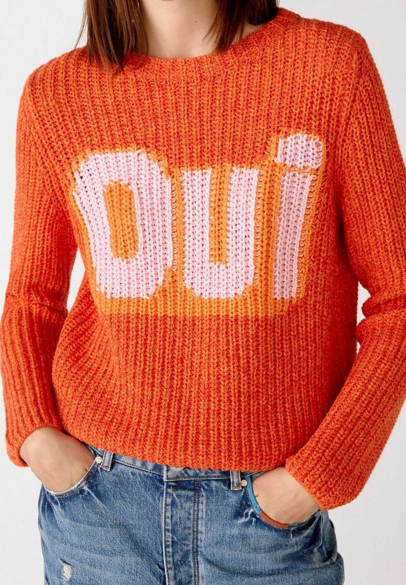 Oui Striktrøje - red