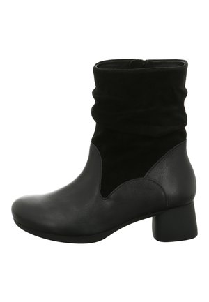 Cowboy-/Bikerstiefelette - schwarz kombi