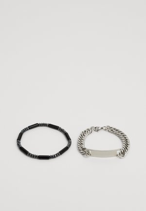 GUARDIAN ID BAR AND BEAD BRACELET UNISEX 2 PACK - Armbånd - black