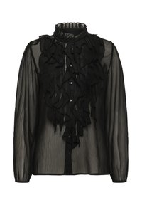 LILJASZ CRINKLE LS  - Button-down blouse - black