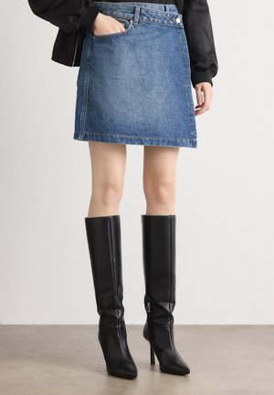 MINI WRAP SKIRT - Denimnederdele - cold springs