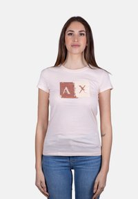 Armani Exchange CON CANGIANTI ARMANI EXCHANGE - T-shirt con stampa - rosa