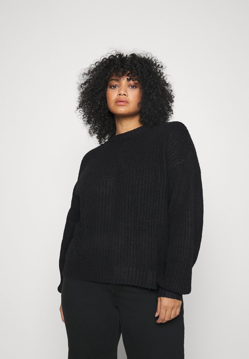 Even&Odd Curvy - Strickpullover -  black, Vergrößern