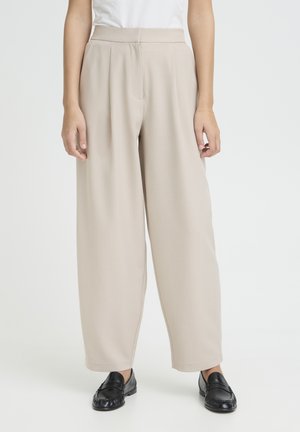 FAVA BARREL - Trousers - dove melange