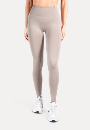 Smilodox LEGGINGS SEAMLESS SCRUNCH PUSH HIGH WAIST SPORT YOGA AND PILATES TRIXY - Tights - taupe