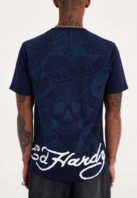 Ed Hardy KILLS SLOWLY - T-shirts print - navy