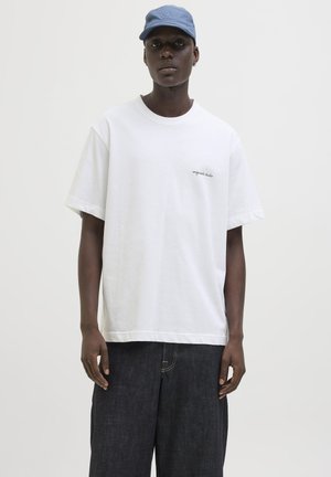 Jack & Jones, Backprintet - Nyomott mintás póló - bright white