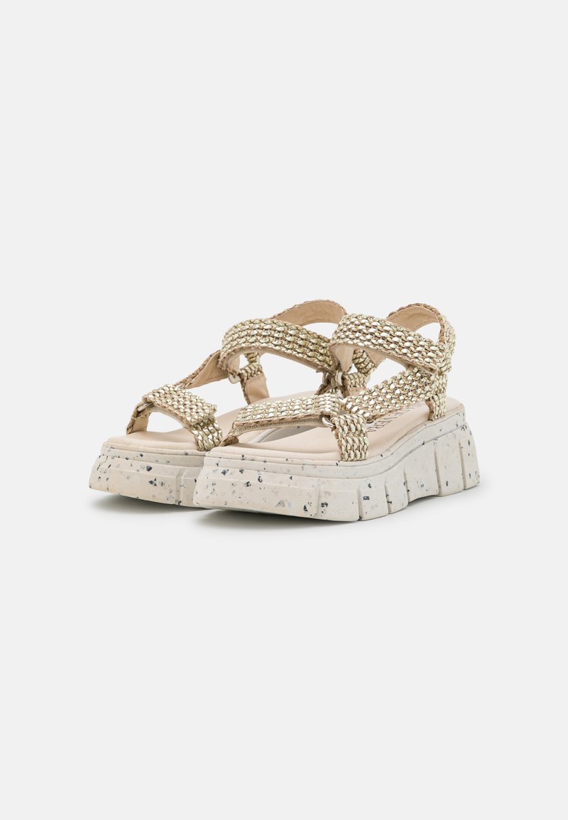 Damen Sneaker | Casa de Vera ARUBA Plateausandalette platino/goldfarben - HD15873 Damen Sneaker | Casa de Vera ARUBA Plateausandalette platino/goldfarben - HD15873