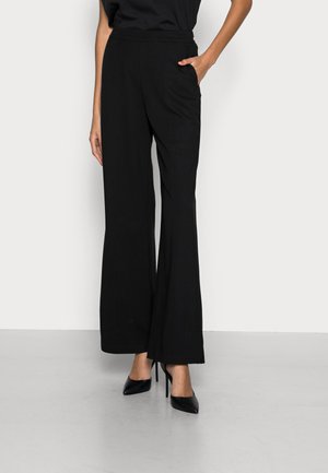 MILANO WIDE LEG PANT - Spodnie materiałowe - black