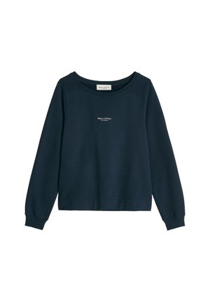 Marc O'Polo, MARC O'POLO SWEATSHIRT RELAXED GARMENT-DYED MIT GEPEACHTER OBERFLÄCHE   - Sweater - martime blue