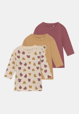 NBFLISSY 3 PACK - Long sleeved top - whitecap gray