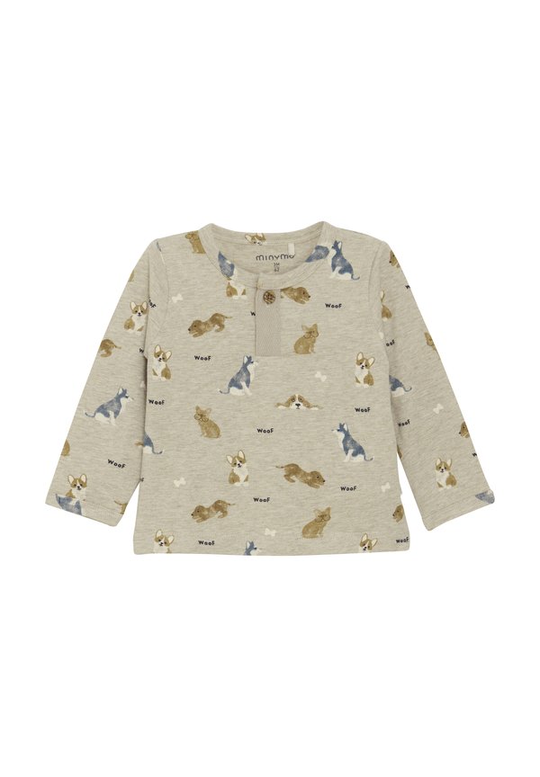 AOP - Langarmshirt - beige melange