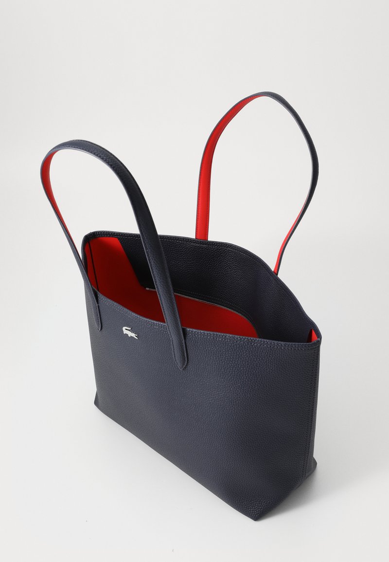 Lacoste SHOPPING BAG Cabas marine/rouge/bleu marine
