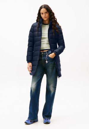 Tommy Jeans, ESSENTIAL HOODED  - Donsjas - dark night navy