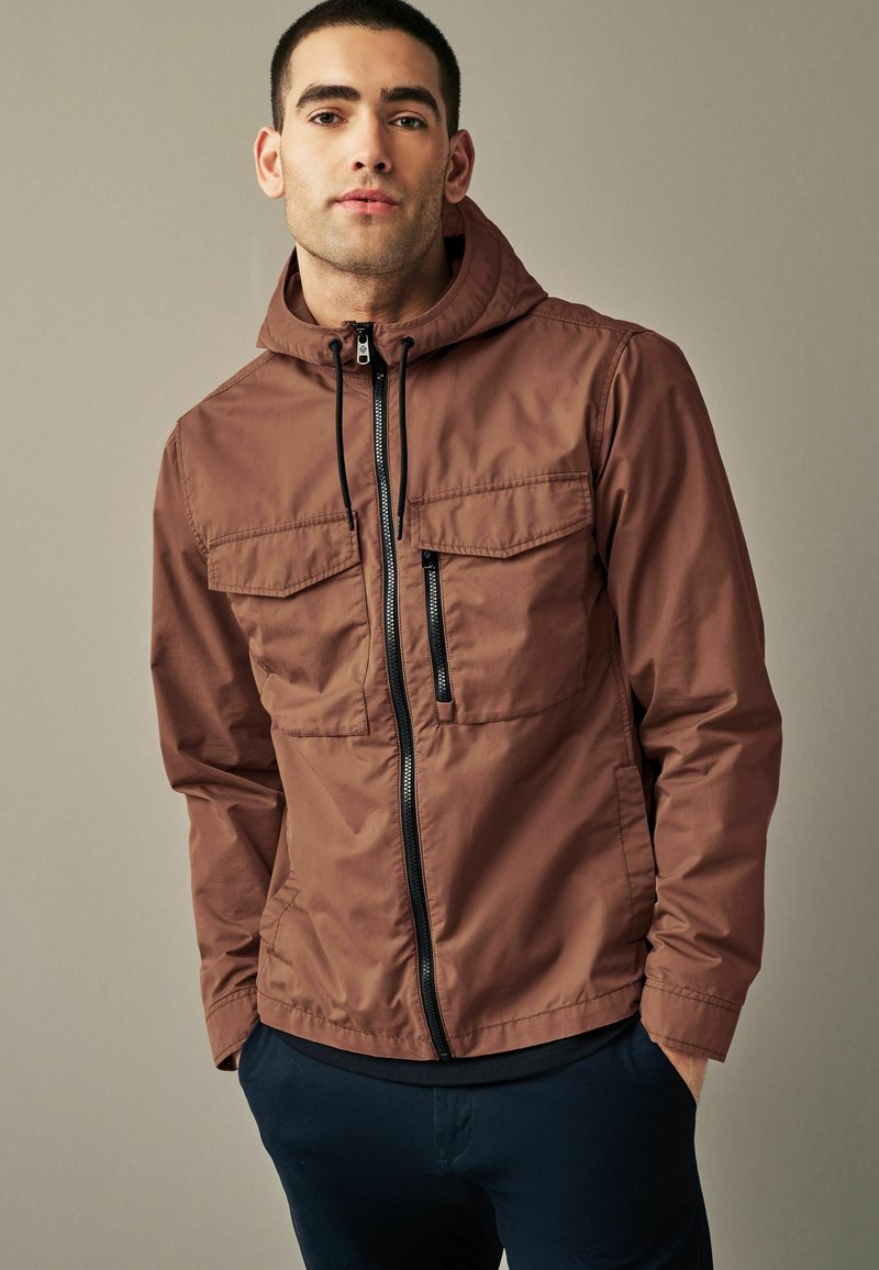 Next - HOODED UTILITY SHACKET  - REGULAR FIT - Allvädersjacka - rust brown, Förstora