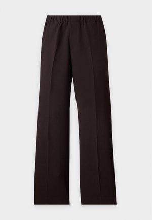 sandro, LARGE - Pantalon classique - chocolat fonce