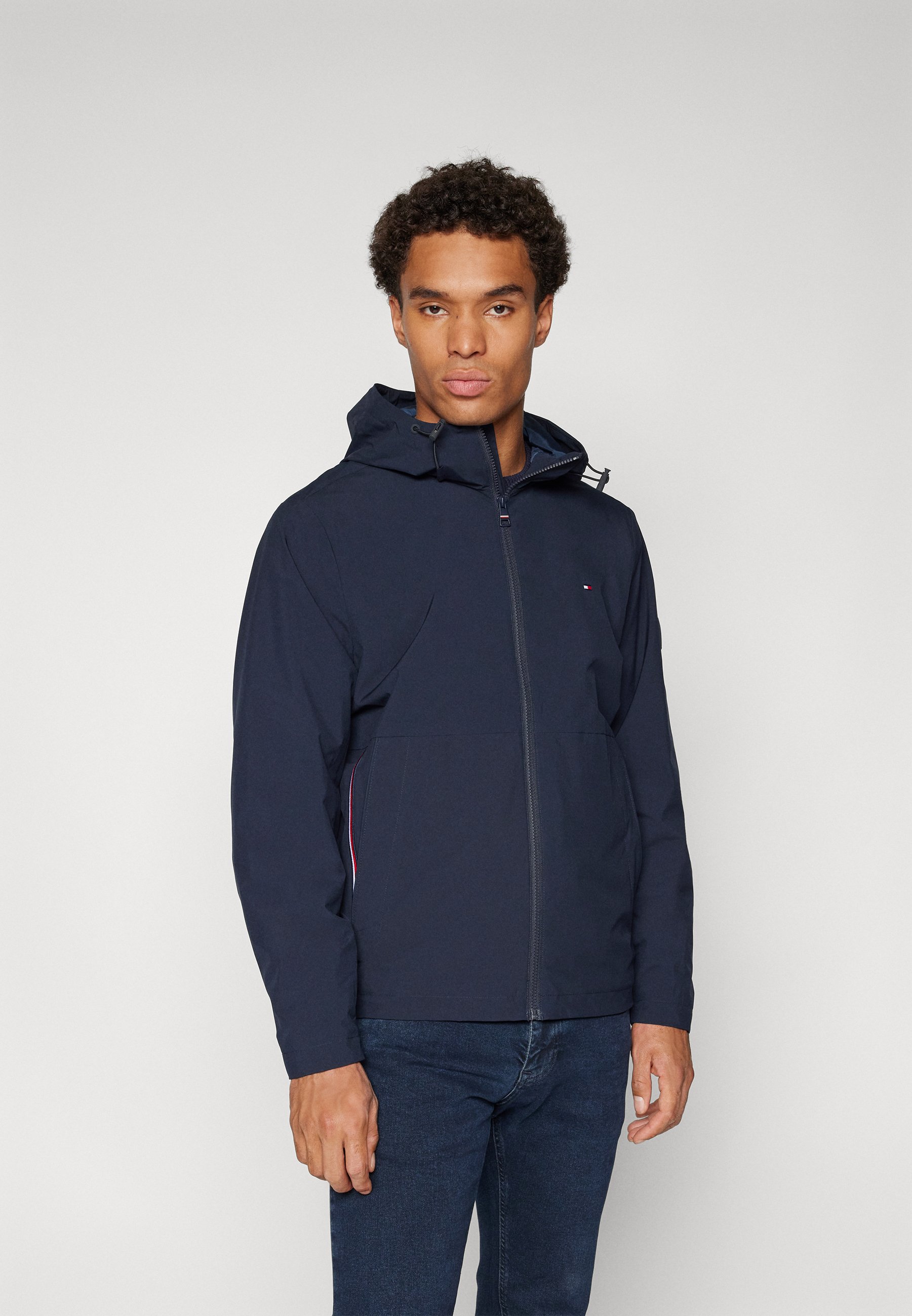 Tommy Hilfiger HOODED JACKET - Summer jacket - desert sky/dark 
