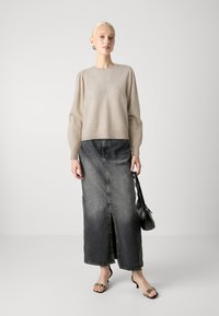 JDY ANNIE LIFE O NECK RAGLAN - Pulover - chateau gray