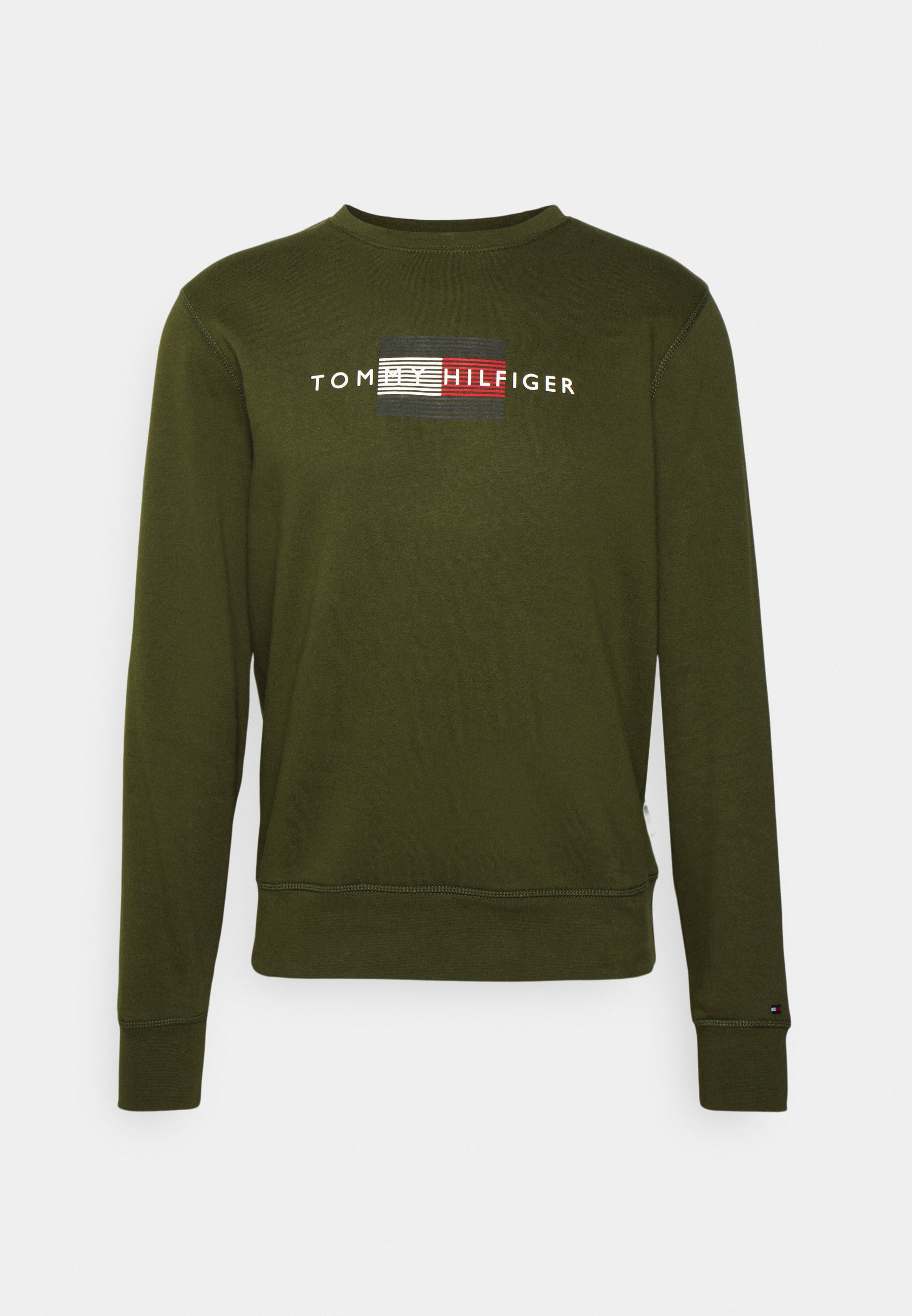 Tommy Hilfiger LINES CREWNECK - Sudadera - olivewood/verde oliva - Zalando .es