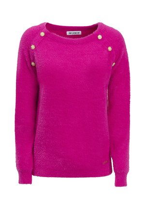 INFLUENCER FLUFFY BEJEWELED - Trui - fuchsia