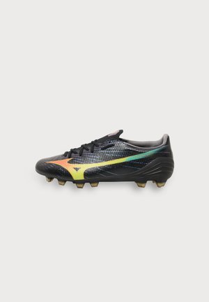 Mizuno ALPHA III PRO UNISEX - Μπότες ποδοσφαίρου για σταθερό έδαφος - black/lava orange/evening primrose