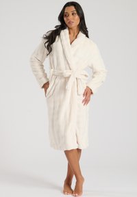 MIDI BUBBLE CUT SHAWL COLLAR - Accappatoio - cream