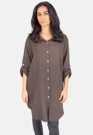 JESSY OVERSIZED - Hemdbluse - mokka