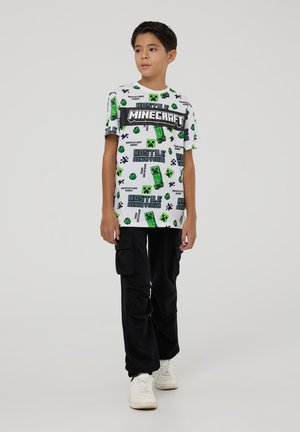 Terranova MINECRAFT - T-shirt con stampa - bianco ottico