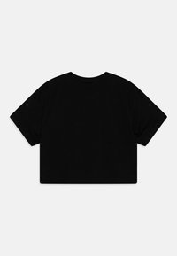 Puma GIRLS LOGO CROPPED TEE - Camiseta estampada - black/mauved out