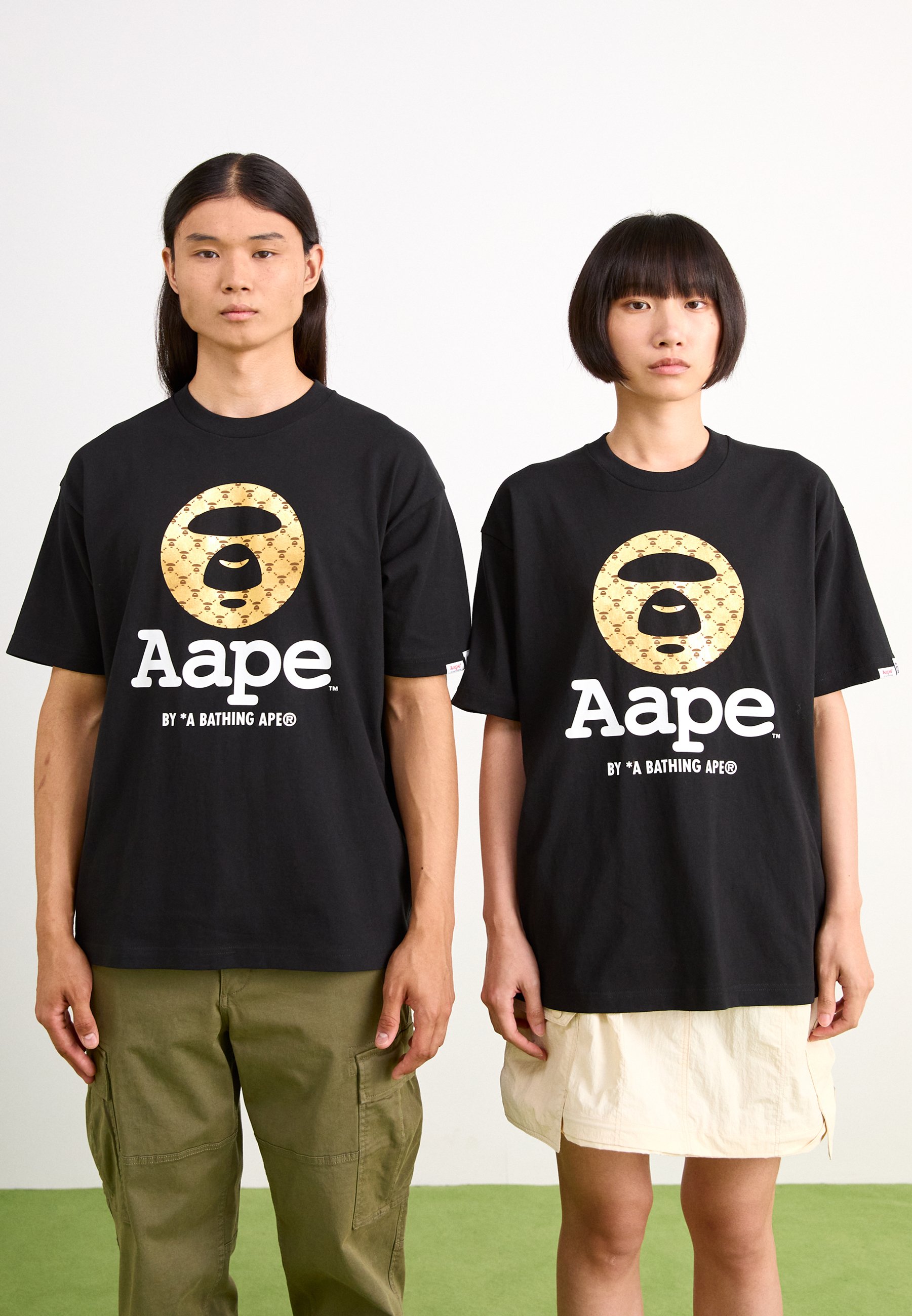 AAPE By A Bathing Ape TEE UNISEX - Print T-shirt - black - Zalando