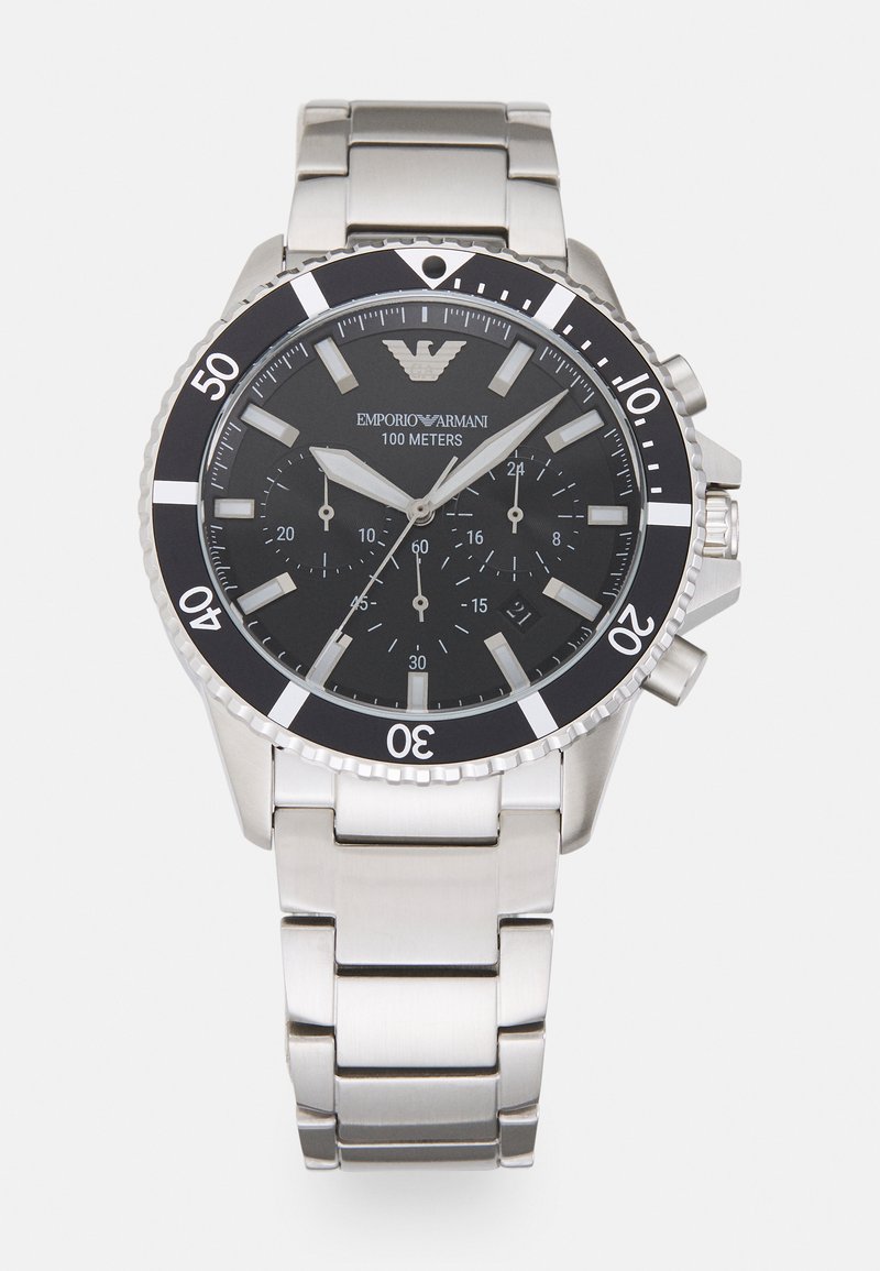 Emporio Armani DIVER - Cronografo - silver-coloured