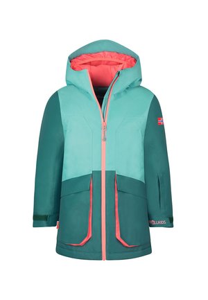 KONGSBERG - Winter coat - dusty teal/midnight petrol/coral pink
