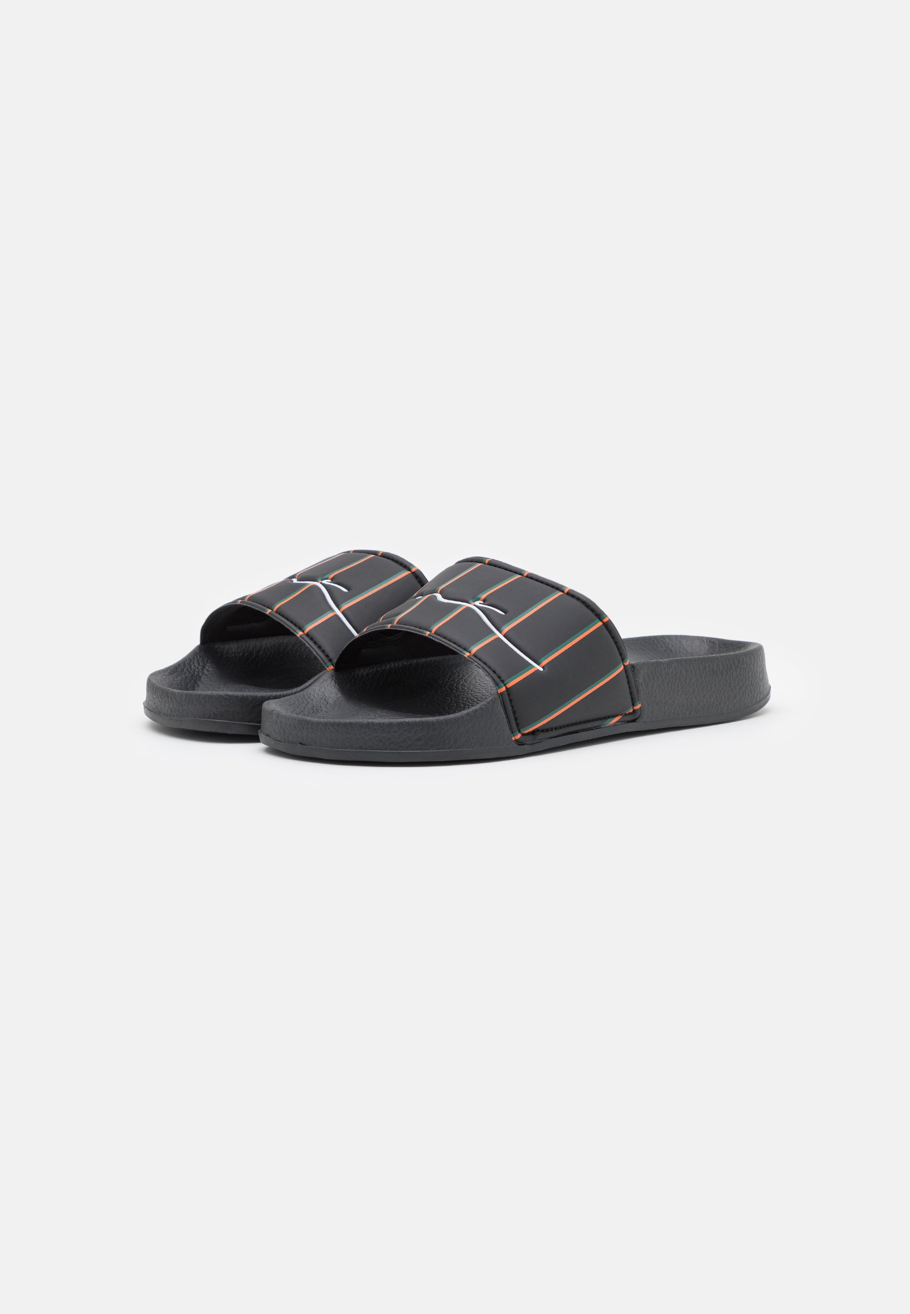 Karl Kani SIGNATURE STRIPE POOL SLIDES - Badslippers -  black/green/orange/zwart - Zalando.nl