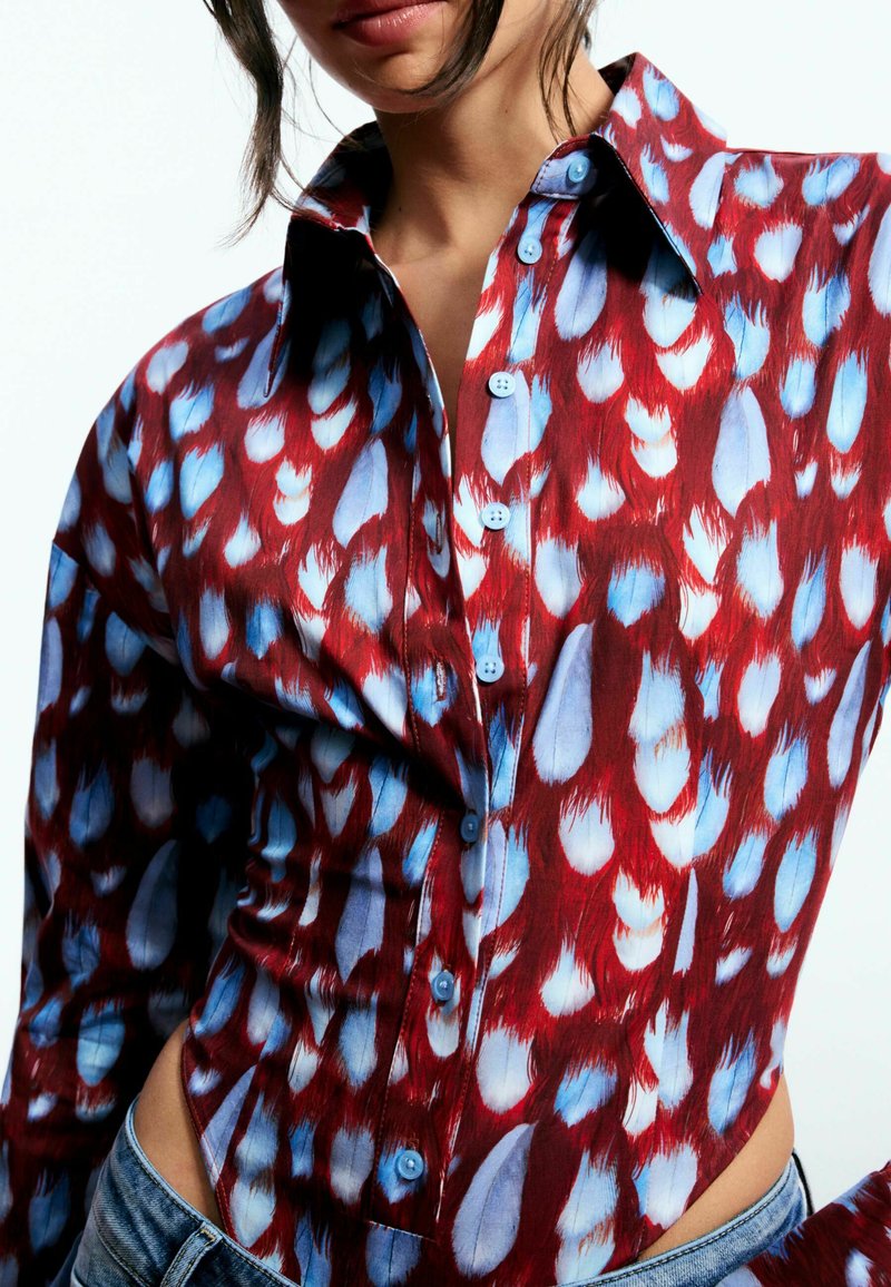 Desigual Button-down blouse - red - Zalando.ie