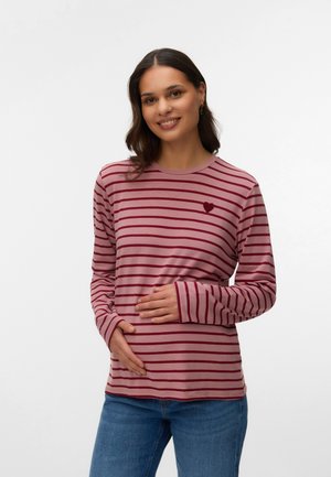 MAMALICIOUS MLLOVELY - Maglietta a manica lunga - zephyr/windsor wine