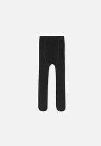 Collants noirs en matériau doux avec une texture lisse, offrant un ajustement serré et une finition opaque. Design classique adapté à diverses tenues.