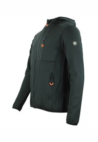 Peak Mountain BLOUSON POLARSHELL HOMME CAMPO - Veste mi-saison - noir orange