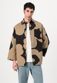 Marimekko ABSTRAKTIO UNIKKO UNISEX - Skjortebluse - black/light brown