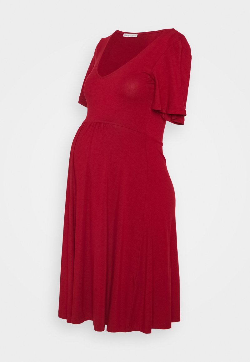 Anna Field MAMA Jerseyjurk donkerrood Anna Field MAMA Jerseyjurk donkerrood