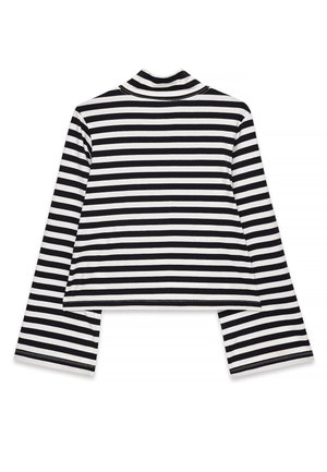 NA-KD, FUNNEL NECK HEAVY - Top s dlhým rukávom - black white