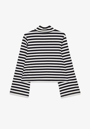 NA-KD, FUNNEL NECK HEAVY - Top s dlhým rukávom - black white