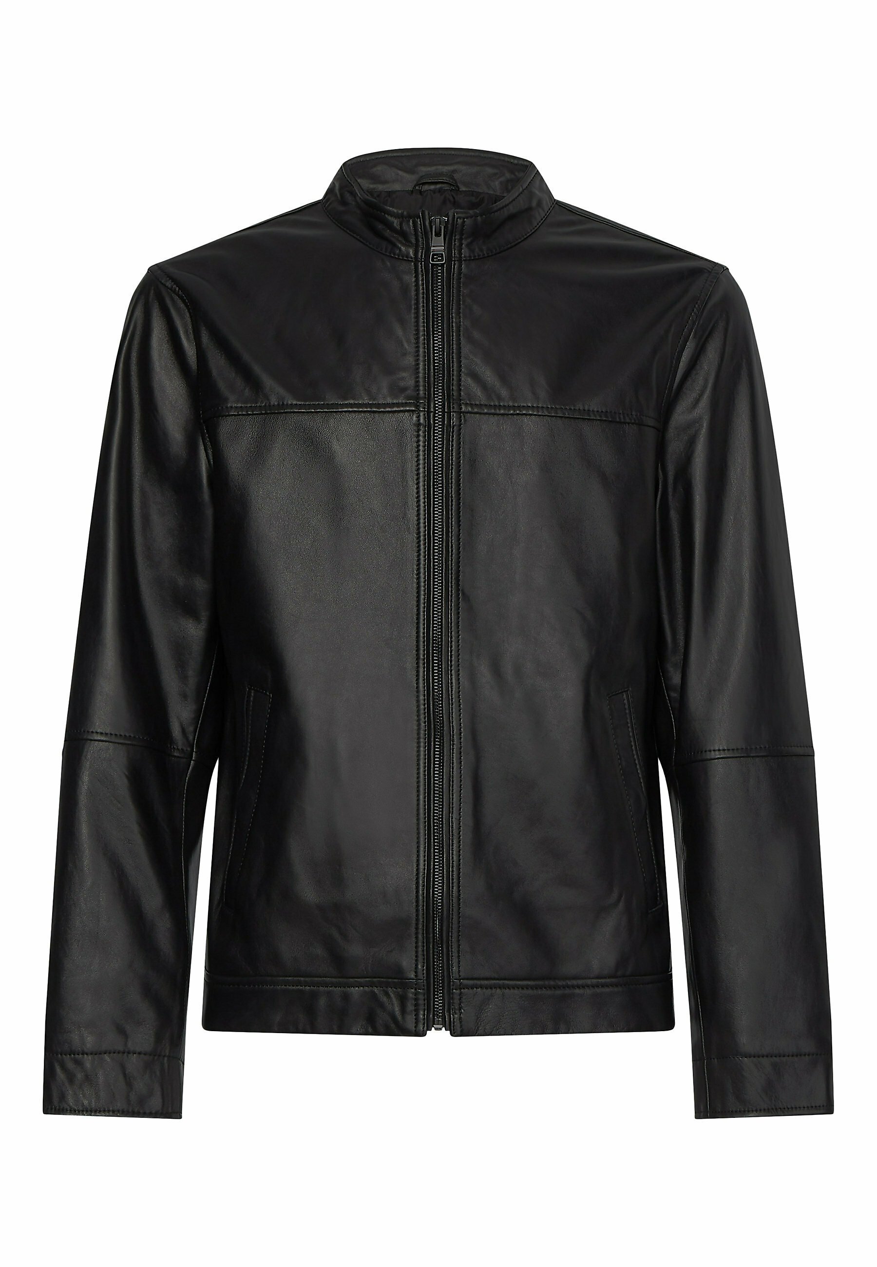Tommy Hilfiger ESSENTIAL - Leren jas - black/Zwart - Zalando.nl