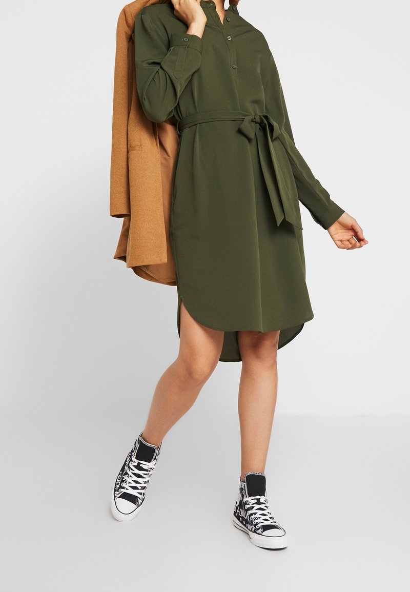 Monki Shirt dress - dark green - (Pre-owned) - Zalando