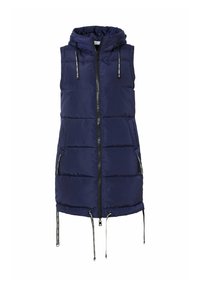 HOODED QUILTED - Chaleco - night blue