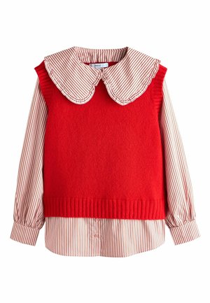 REGULAR FIT - FRILL COLLAR LAYER  - Džemperis - red pinstripe